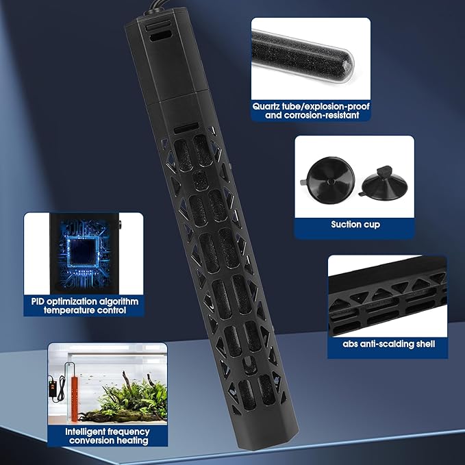 1000w Aquarium Heater, Submersible Fish Tank Heater,Intelligent Frequency Conversion with Over-Temperature Protection and Automatic Power-Off When Leaving Water for-PurrikoPets