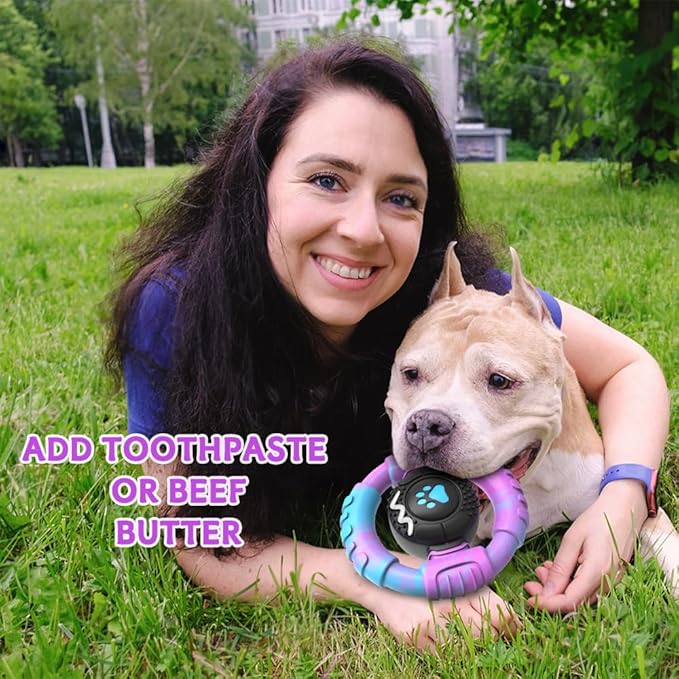 Dog Toys for Aggressive Chewers Large Medium Small Breed Indestructible Durable Tough Squeaky Dog Chew Toys to Keep Them Busy Nylon Rubber Interactive Dog Toys-PurrikoPets