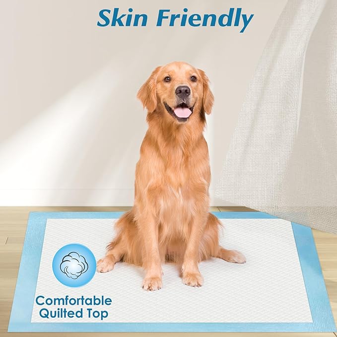 100 Count 22” x 22” Super Absorbency Disposable Underpads, Leakproof Quick Drying Disposable Pads for Baby, Puppy and Adults, Puppy Pads, Cat Pee Pads for Dogs, Potty Puppy Training Pads-PurrikoPets