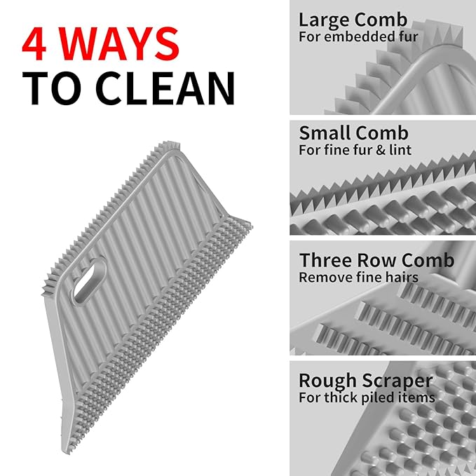 4 in-1 Pet Grooming Combo and Pet Hair Removal Soft Brush - Deshedding Dog Brush,Metal Comb for Cat and Dog,Dematting Comb,Matted Fur on Cats and Dogs-PurrikoPets