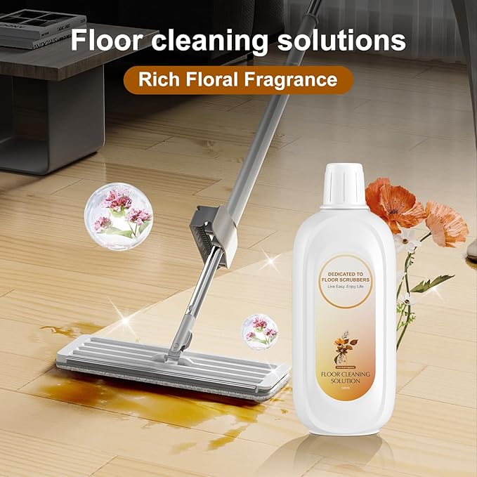 Floor Cleaning Solution Compatible With Tineco , Deep Cleans for Multiple Hard Floors, Suitable With All Robot Vacuums with Mopping and Cordless Wet/Dry Vacuum Mop Cleaner (Floral Fragrance 1 Bottle)-PurrikoPets