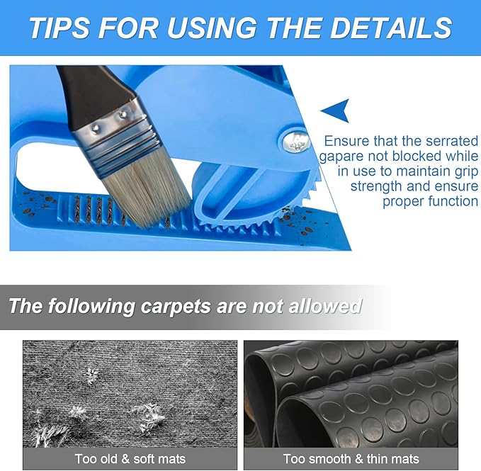 2-Pack Heavy Duty Mat Grippers – Stall Mat Movers for Horse Barn, Gym, Trailer & Rubber Flooring – Ergonomic Mat Puller for Easy Lifting & Moving – Durable, Non-Slip Handles for Secure Grip-PurrikoPets