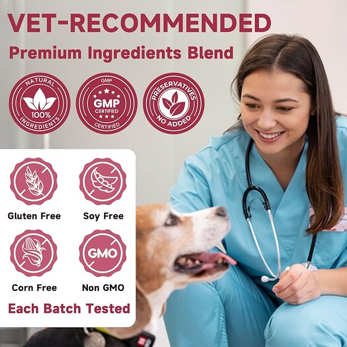 Glucosamine for Dogs - Joint Supplement for Dogs with Chondroitin, MSM, Omega 3, Hemp, Turmeric for Dog Joint Pain Relief, Dog Joint Supplement with Calcium Support Cartilage & Bone Health, 180 Chews-PurrikoPets