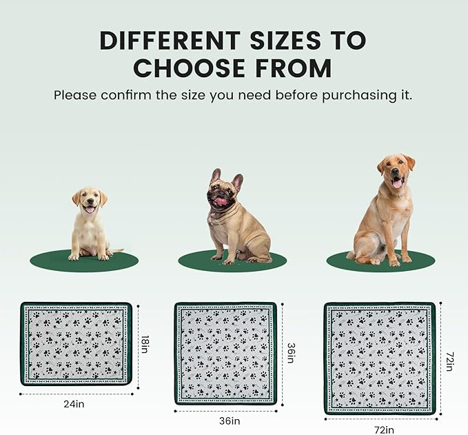 Gardner Pet Washable Dog Pee Pads, 36'' x 36'' Non Slip Dog Mats with Great Urine Absorption, Reusable Puppy Pee Pads for Potty Training - 2 Pack-PurrikoPets
