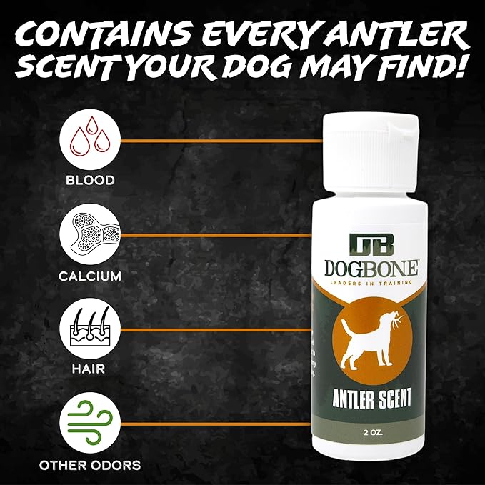 DogBone Shed Hunting Dog Training Kit – Train Your Puppy to Find Deer Antlers - Includes 2 oz Scent for Nosework & Flexible Floating Dummy for Retrieving - Perfect for Whitetail Hunters-PurrikoPets