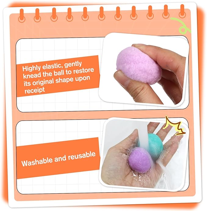 20Pcs 1.6" Cat Toy Balls, Soft Kitten Pom Pom Toys, Plush Interactive Playing Quiet Ball Cats Favorite Toy, DIY Craft Decorations, Training and Sensory Enrichment-PurrikoPets