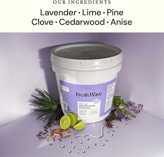 Fresh Wave Odor Removing Gel Bucket, 15.5 lb. (248 oz.) | Lavender Scent Refill | Odor Absorbers for Home | Safer Odor Relief | Natural Plant-Based Odor Eliminator | For Cooking, Trash & Pets-PurrikoPets