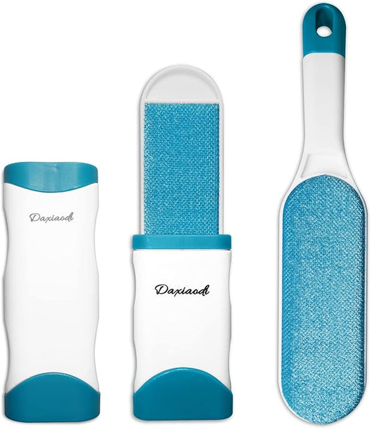 2 Pack Furniture Lint Remover Brushes, Double Sided Self Cleaning Loose Hair Catcher for Pet, Hair Cleaner for Clothes, Sofa, Carpet-PurrikoPets