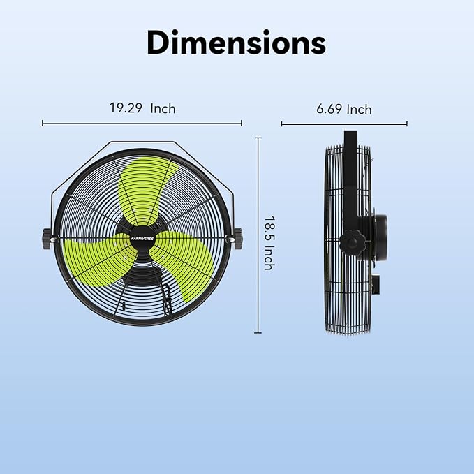 14 Inch Wall Fan Pro Series - Waterproof Motor High Velocity Wall Mount Fans for Commercial, Residential, Warehouse, Covered Patio, Shop, Garage, Barn 3 Speed 3000 CFM UL Safety Listed-PurrikoPets