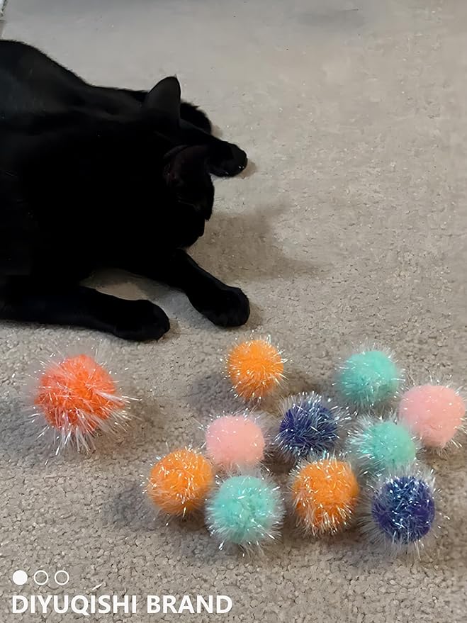 50-Pack Soft Cat Toy Balls – Fun Playtime & Exercise for All Cats (1.5 inch, Cat Toys Mega Set)-PurrikoPets