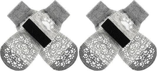 EXPAWLORER Anti Slip Dog Socks to Prevent Licking Paws, Dog Shoes for Hot Pavement, Dog Booties for Small Medium Large Senior Dogs, Traction Control Boots & Paw Protectors for Hardwood Floors-PurrikoPets