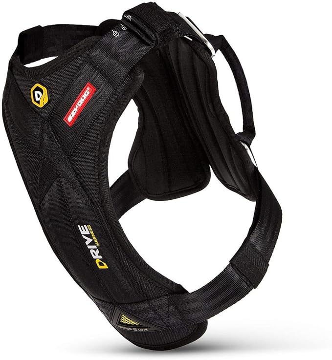 EzyDog Drive Dog Car Harness – Crash Tested and Certified (US-FMVSS 213) Dog Seat Belt Harness for Safe Travel, Adjustable with Padded Comfort (Large)-PurrikoPets