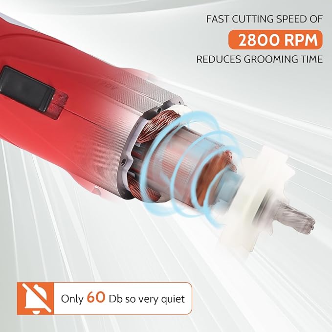 DUCKBOY Cordless Horse Clipper, Rechargeable Battery Powered Animals Shears Grooming Tools for Shaving Fur Wool Tool, Large Livestocks, Llamas, Cattle, Alpacas, Thick Coat Animals Trimmer-PurrikoPets