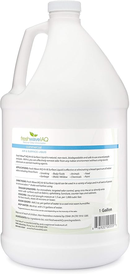 Fresh Wave IAQ Commercial Odor Eliminating Air & Surface Liquid, 1 Gallon | Safer Odor Relief | Natural Plant-Based Odor Eliminator | Odor Absorber for Home or Commercial Areas-PurrikoPets