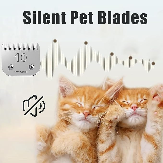 2PCS 10 Blades Dog Grooming Blades Compatible with Andis Dog Clippers,Dog Clipper Blades Compatible with Oster A5,Wahl km10 Dog Clippers for Animal Dog Cat Horse,Stainless-Steel Blade Sharp-PurrikoPets