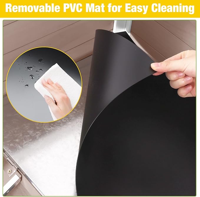 AIVITUVIN Wooden Guinea Pig Cage Indoor with Cooling Plate and Anti-Chewing Edges Two-Story Rabbit Hutch Pull Out Tray Outdoor Rabbit Cage with Raised Stand and Wire Mesh Small Animals Cage (Brown-PurrikoPets