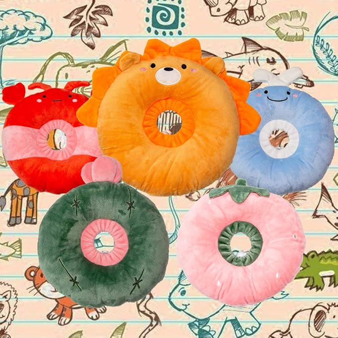 Adjustable Cat Recovery Collar Soft,Cute Pet E-Collar Neck Cone After Surgery Wound Healing Protective Cone Fit for Kitties, Small Dogs(ELC05-strawberry-m)-PurrikoPets