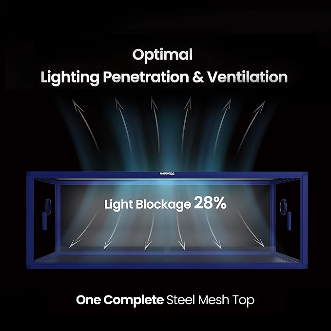 85 Gallon Snake Enclosure, Front Opening Reptile Tank for Easy Maintenance, Reptile Terrarium with Top Screen Ventilation 48''x24''x18''-PurrikoPets