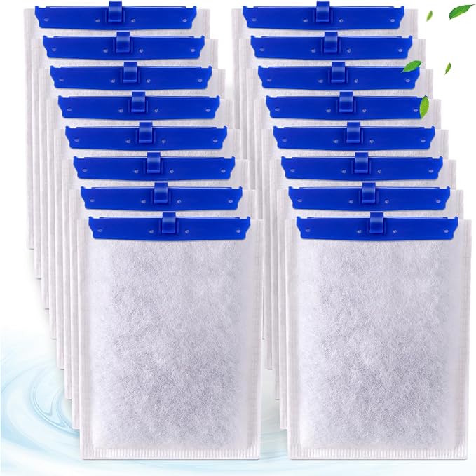 16-Pack Large Replacement Filter Cartridges Compatible with Tetra Whisper Bio-Bag Filters Large Aaquarium Filter Cartridges for Whisper 20i/40i /IQ20/30/45/60 PF20/30/40/60 Power Filters-PurrikoPets