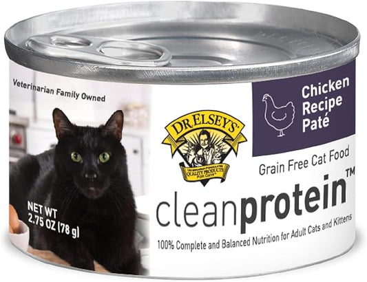 Dr. Elsey's cleanprotein Chicken Recipe Wet Cat Food (Case of 24), 2.75 oz Canned Food-PurrikoPets
