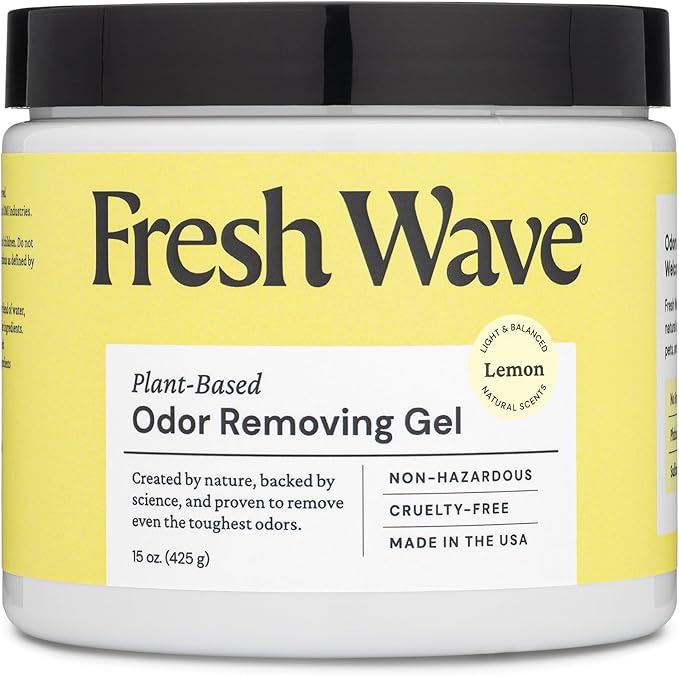 Fresh Wave Lemon Odor Removing Gel, 15 oz. | Odor Absorbers for Home | Safer Odor Relief | Natural Plant-Based Odor Eliminator | Every 15 oz. lasts 30-60 Days | For Cooking, Trash & Pets-PurrikoPets