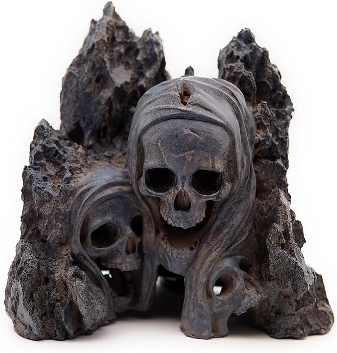 Fish Tank Decor Rocks.Aquarium Decoration Model.Easy and Quick Solution for Aquascaping.(Skull Canyon)-PurrikoPets