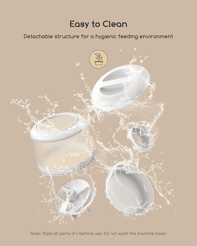 Faroro Automatic Cat Feeder with Camera, 3MP HD Video with Night Vision, 5G WiFi Cat Feeder Automatic with APP Control, 2-Way Audio, Low Food Sensor, Motion Alerts for Cats and Dogs-PurrikoPets