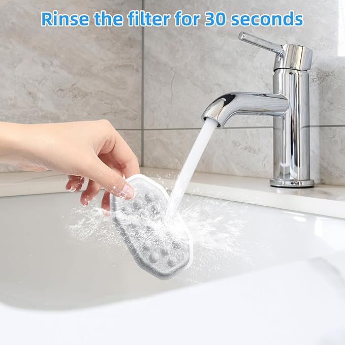 20 Pack Cat Water Fountain Filters-Cat Fountain Replacement Filters for Stainless Steel 3.2L/108oz Adjustable Water Flow Cat Fountain(10 Pack Pet Water Filter Refills+10 Pack Sponges)-PurrikoPets