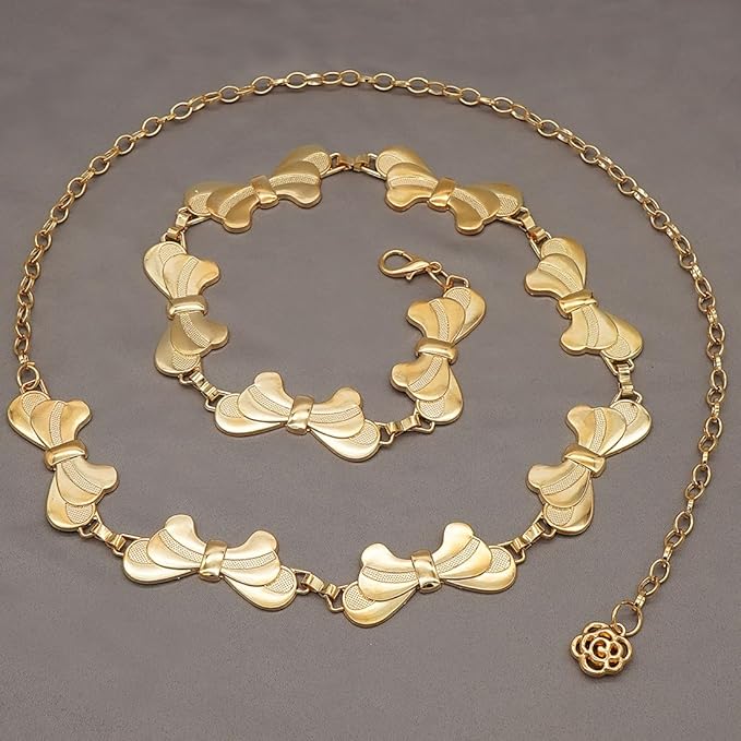 Waist Chain Belts Women Girls Metal Belly Link Adjustable Waist Belt for Jeans and Dress