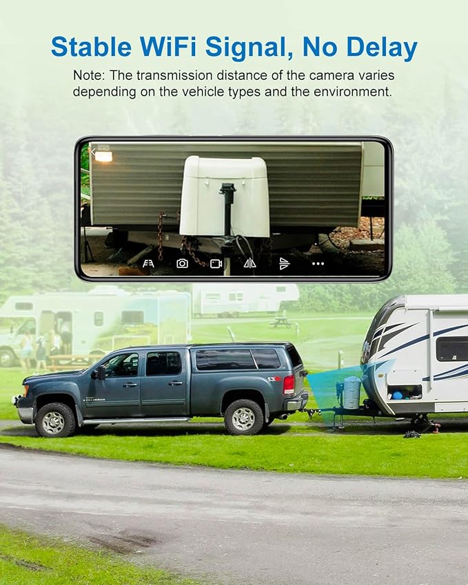 1080P Magnetic Wireless Backup Camera, 90 Days Standby Rechargeable Battery, Waterproof Rear/Front View Camera for Hitching Boat Trailer Horse Pickup RV Car for iPhone iPad Android-PurrikoPets