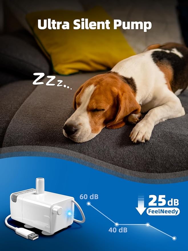 Dog Water Fountain for Large Dogs, 9L/2.4Gal Stainless Steel Dog Fountain with Water Level Window & Filtration, Automatic Pet Water Bowl Dispenser Indoor, for All Dogs and Multi-Pet (Pump)-PurrikoPets