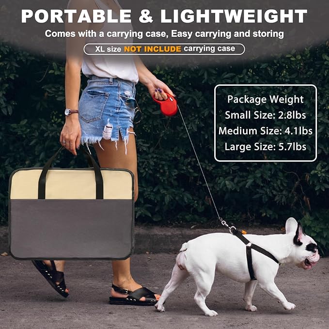 Aivituvin Portable Pet Playpen, Foldable Dog Tent Crate Cage for Puppies and Cats, Exercise Pop Up Dog Kennel with Carrying Case Indoor Outdoor, Waterproof and Zipper Top Cover Door, Brown-PurrikoPets