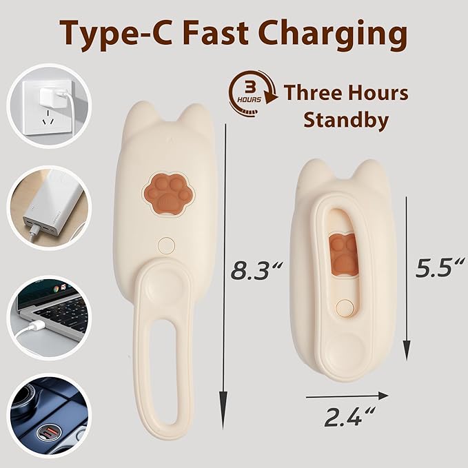 4 in 1 Cat Steam Brush Rechargeable Anti-Static Pet Spray Hair Removal Comb for Shedding and Grooming Multi-functional Pet Massage Brushes for Cats Dogs Small Animals-PurrikoPets