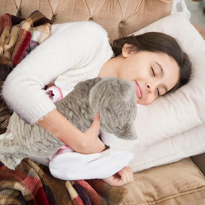 19 inch 3 lbs Cat Weighted Stuffed Animals, Realistic Weighted Cat Stuffed Animal, Sensory Comfort Plush Throw Pillow, Soft Kawaii Stuffed Kitty Plush Toy Gift for Adults Kids Youth-PurrikoPets