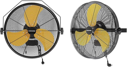 2PCS 18 Inch Wall Fan Pro Series - 4900 CFM 3 Speed High Velocity Industrial Wall Mount Fans for Commercial, Residential, Warehouse, Covered Patio, Shop, Garage, Barn, Gazebo UL Safety Listed-PurrikoPets