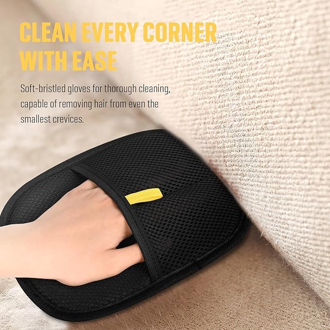2025 New Pet Hair RemovalGlove,Upgraded Animal Fur Removal Tool,Yomi Pet HairRemoverGlove,WashableReusable Double Sided Static Pet Hair Removal Glove forCouch,Furniture,Carpet,CarSeat.-PurrikoPets