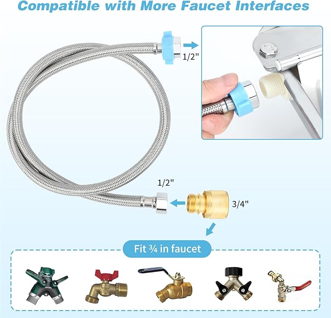 FHTONGE 304 Stainless Steel Automatic Water Dispenser with Drainage for Outdoor Big Dog, Large Auto Fill Dog Waterer Float Valves for Livestock Poultry Horse Cow Goat Pig Chicken Duck Rabbit Drinking-PurrikoPets