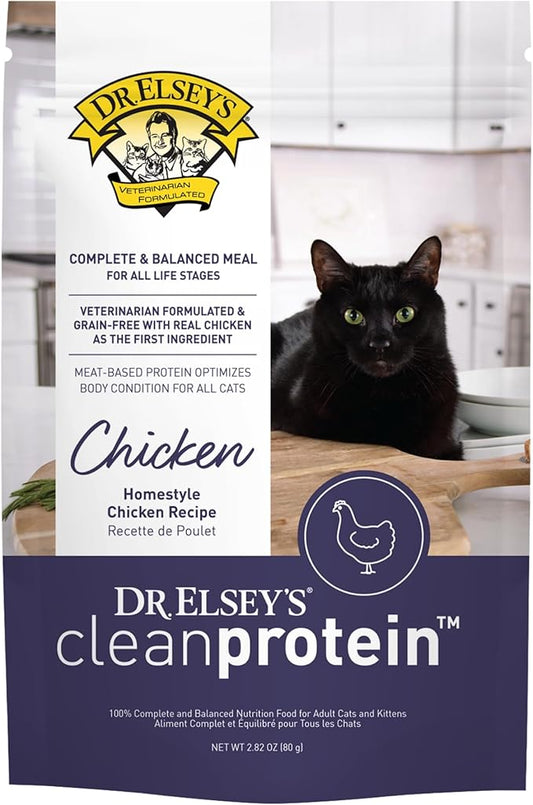 Dr. Elsey's Clean Protein Chicken Home Style Recipe All-Meat Pouch (Pack of 12)-PurrikoPets