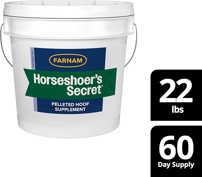 Farnam Horseshoer's Secret Pelleted Hoof Supplement for horses promotes healthy hoof growth, 22 lb., 60 day supply-PurrikoPets