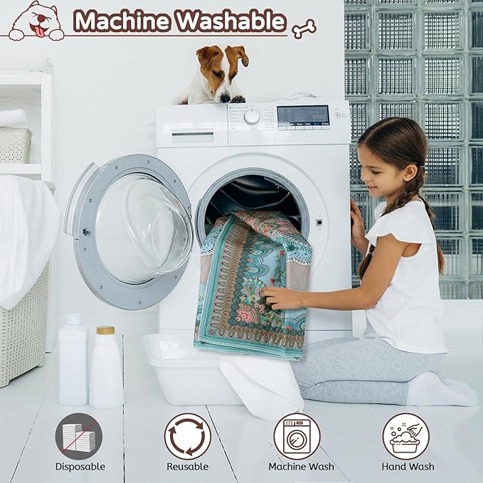 Aitmexcn Washable Pee Pads for Dogs, 72"x72" 2 Pack Reusable Puppy Pads Pet Training Pads, Super Absorbent, 100% Waterproof Dog Pee Pads, Whelping, Housebreaking, Incontinence, for Playpen-PurrikoPets