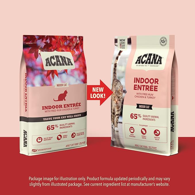ACANA Dry Cat Food for Indoor Cats Indoor Entrée Chicken Turkey Whole Herring and Rabbit 10lb Bag-PurrikoPets