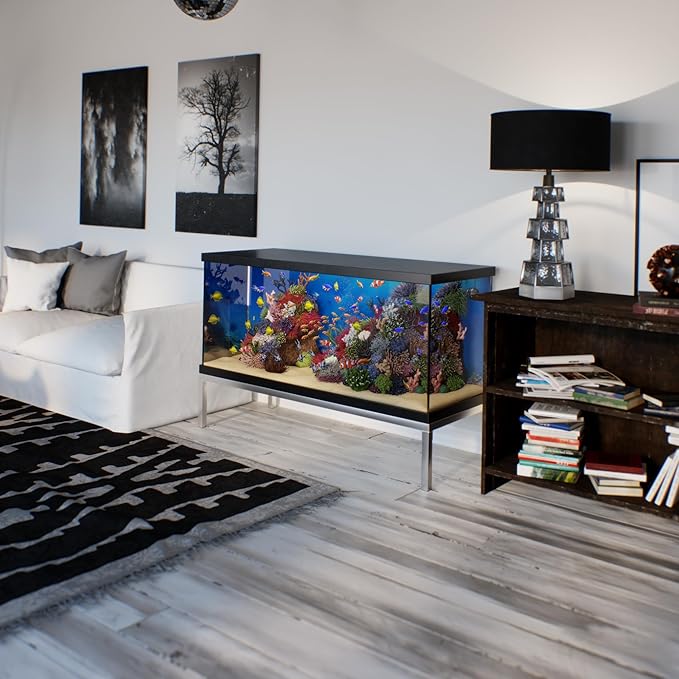 24 in X 60 in. Aquarium Stand | Industrial Style Aluminum Fish Tank Base with Open Frame Design-PurrikoPets