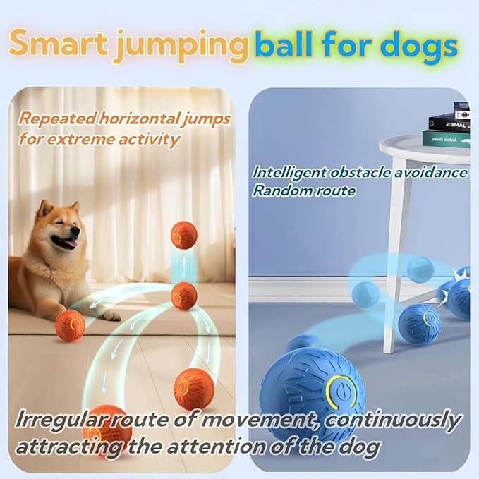 2 Pcs Interactive Dog Toys Dog Ball 2025 New Vibrating Dogs Balls Pet Bounce Bal Smart Jumping Ball-PurrikoPets