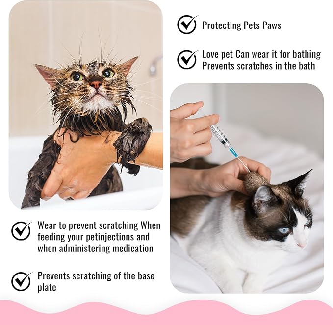 4Pcs Cat Shoes, Anti Scratch Cats Claw Covers, 3.62×1.57 Inches Breathable Mesh Nail Caps for Cats Claws, Adjustable Cat Mittens for Pet Bathing Feeding Cutting Nails(Black)-PurrikoPets