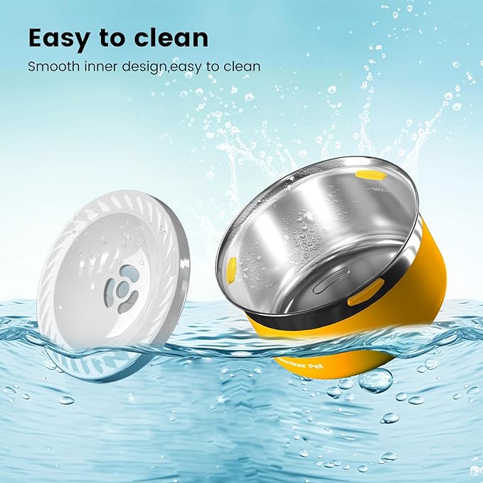 Gardner Pet Dog Bowls 1 Gallon (3.85L) Stainless Steel No Spill Dog Water Bowl, Slow Water Feeder Metal Bowls, Spill Proof Water Dispenser for Large Dogs, Promotes Healthy Hydration-PurrikoPets