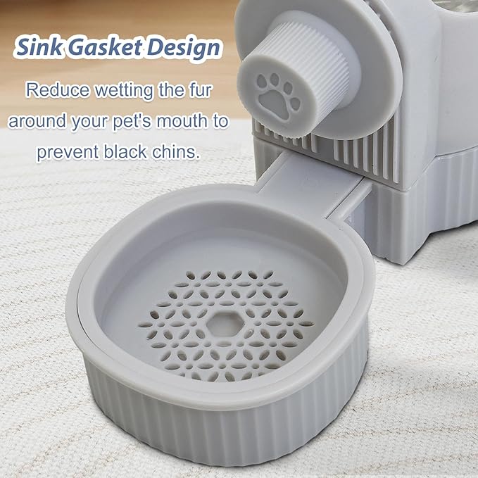 Fhiny Rabbit Water Bottle, 18oz Hanging Guinea Pig Water Bottle No Drip Gravity Automatic Bunny Water Dispenser for Cage Rabbit Waterer for Guinea Pig Bunny Chinchilla Ferret Cat Puppy-PurrikoPets