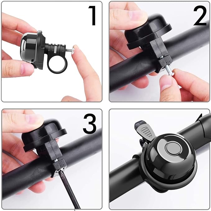 2 Pack Classic Bike Bell, Bicycle Bell Loud Crisp Clear Sound Bicycle Bike Bell City Bike BMX Bike Sports Bike for Adults Kids Right Hand/Left Hand Use-PurrikoPets