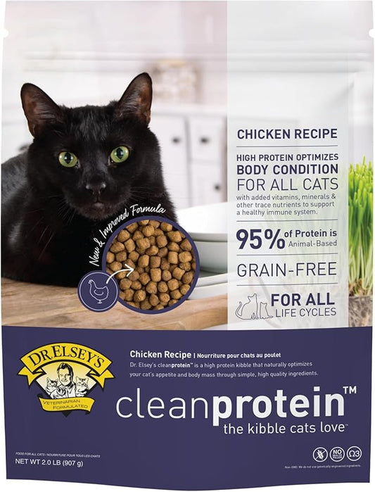 Dr. Elsey's cleanprotein Chicken Cat Kibble 2-lb. Bag-PurrikoPets
