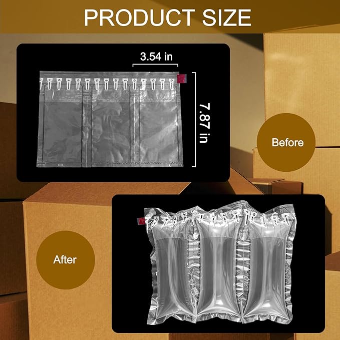 Air Pillows for Shipping with pump 400 Count Inflatable Packaging Air Bags, Alternative to Packing Peanuts, Packing Box filler Purse Stuffers for Shape 3.54" x 7.87"-PurrikoPets