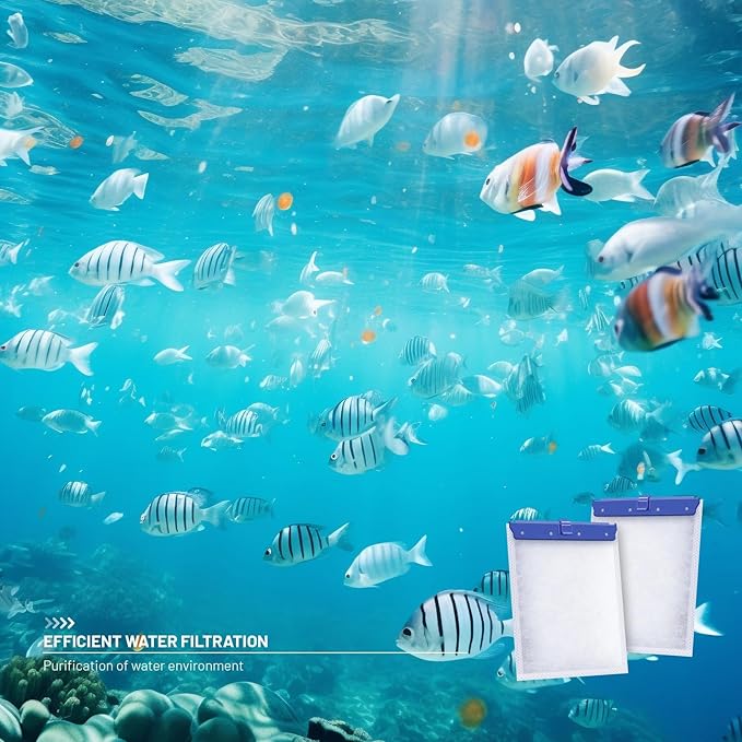 16 Count Large Filter Cartridges Compatible with Whisper Bio Bag Filters, Large Aquarium Filter Cartridge for Whisper 20i 40i, IQ20/30/45/60, PF20/30/40/60 and Repto Filter-PurrikoPets